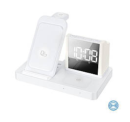 Бездротовий зарядний пристрій з годинником Time Dock, TM TEG