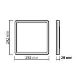 LED світильник з декоративною підсвіткою квадратний VIDEX DL3S 24W 4000K Білий, фото 6