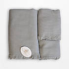 Подарунковий набір рушників Pupilla Bernini з бахромою Туреччина колір сірий