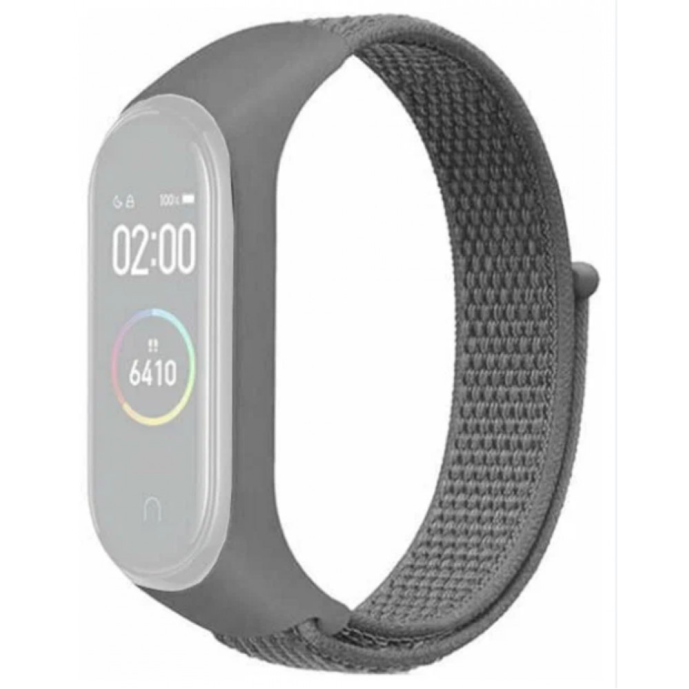 Ремінець Nylon Xiaomi Mi Band 5 6 7 — Grey, фото 1