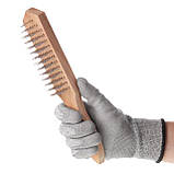 Щітка ручна 6-рядна, дерев'яний корпус INTERTOOL BT-0004, фото 5