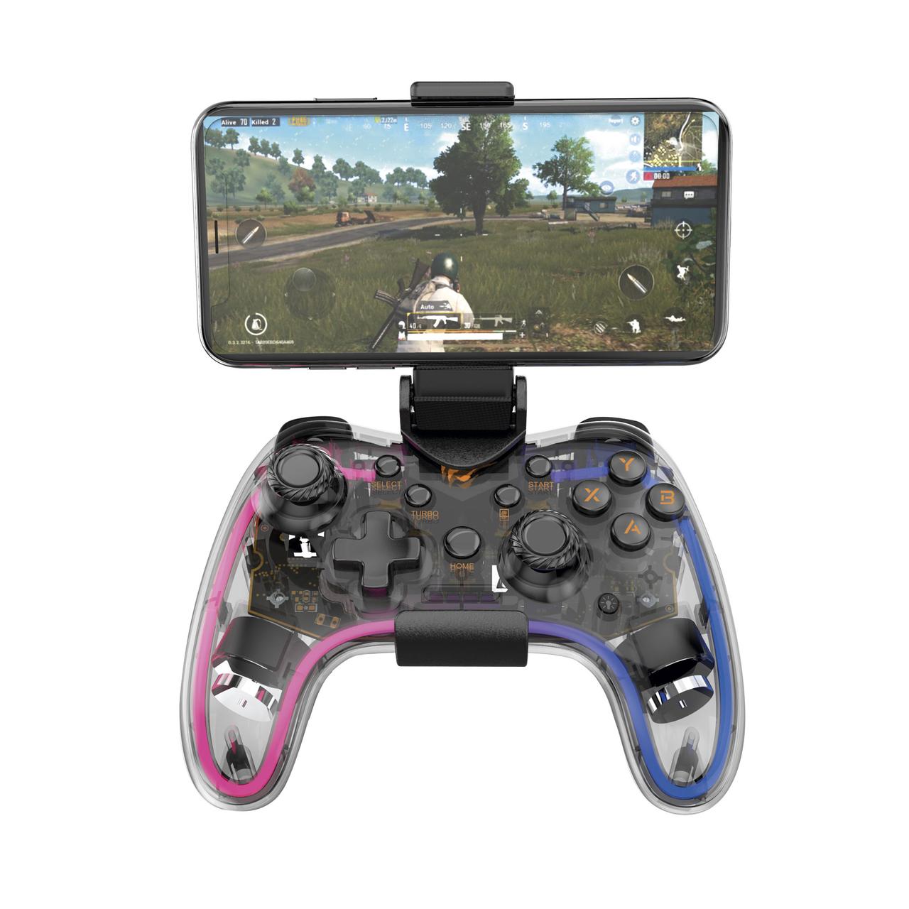 Ігровий бездротовий геймпад HAVIT HV-G180BT RGB Transparent, фото 1