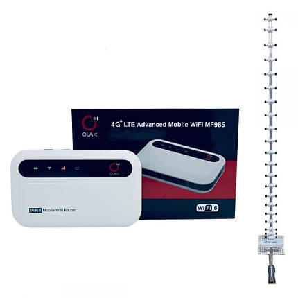 Комплект "4G LTE Wi-Fi роутер Olax MF985 + Антена Стріла MARKETNET T1727 1700-2700 МГц 21 дБ", фото 1