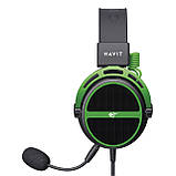 Ігрові навушники з мікрофоном HAVIT HV-H2030E Black/Green, фото 4