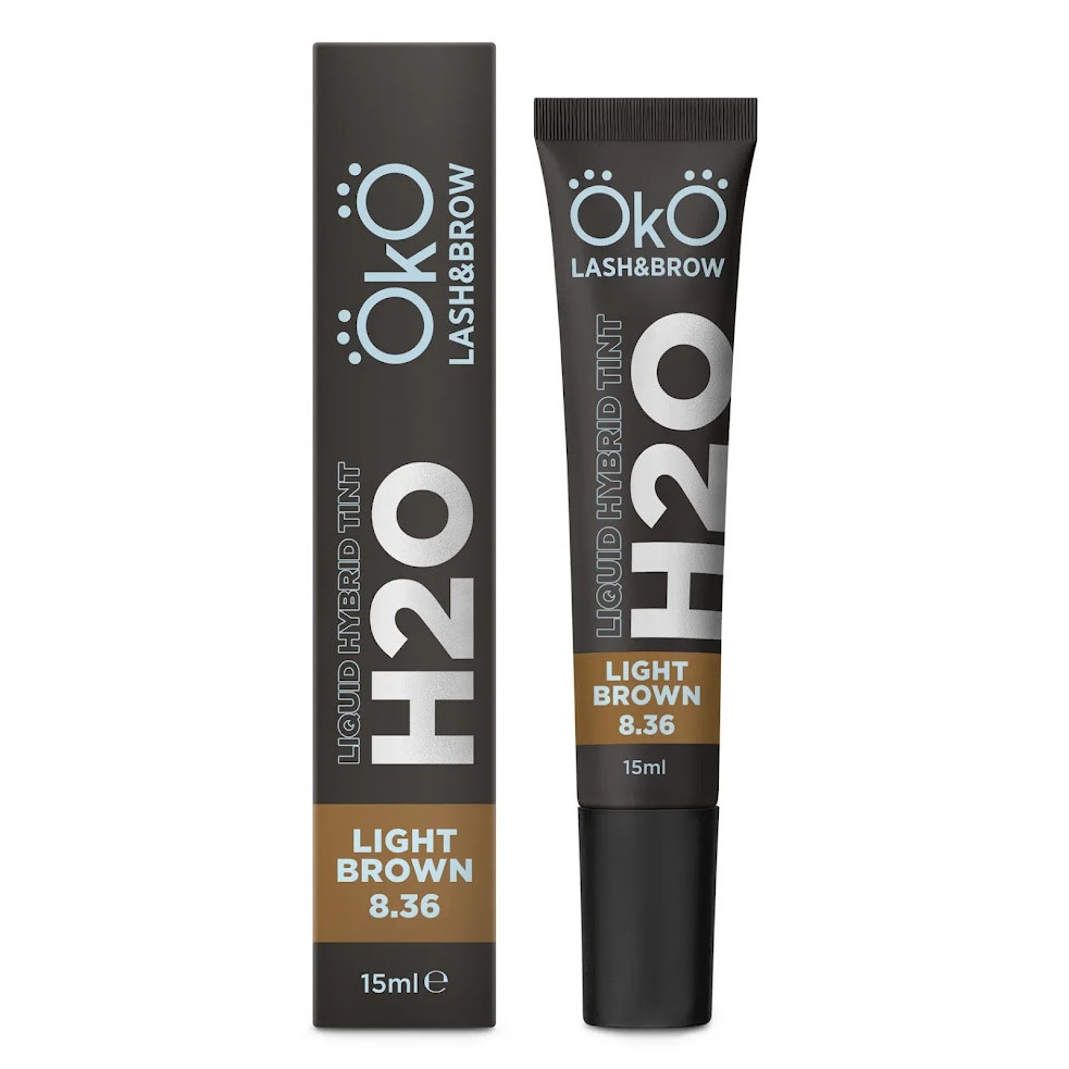 Фарба OKO Liquid Hybrid Tint H20 для брів та вій (15мл) - Light Brown 8.36 (світло-коричнева)