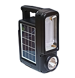 Зарядна станція CcLamp CL-830 із сонячною панеллю і Bluetooth колонкою 9118, чорна, фото 4