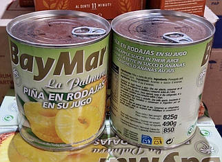 Консервовані ананаси BayMar 825 г