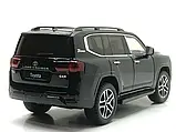 Машина Toyota Land Cruiser 300 інерційна відчиняються двері капот багажник 20 см Чорна (AP-2007), фото 3