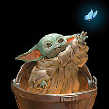 Плакат "Малюк Йода та і метелик, Грогу, Мандалорець, Baby Yoda, Mandalorian", 60×43см, фото 4