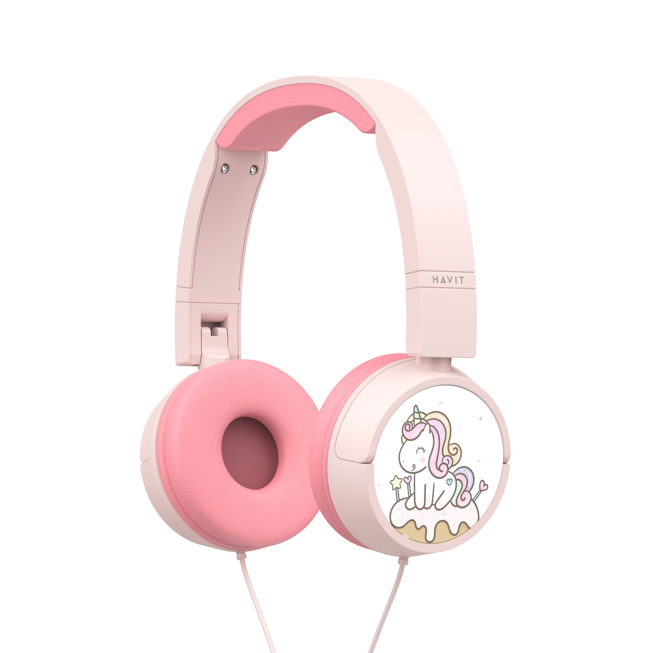 Навушники дитячі дротові накладні HAVIT H231d Pink, фото 1