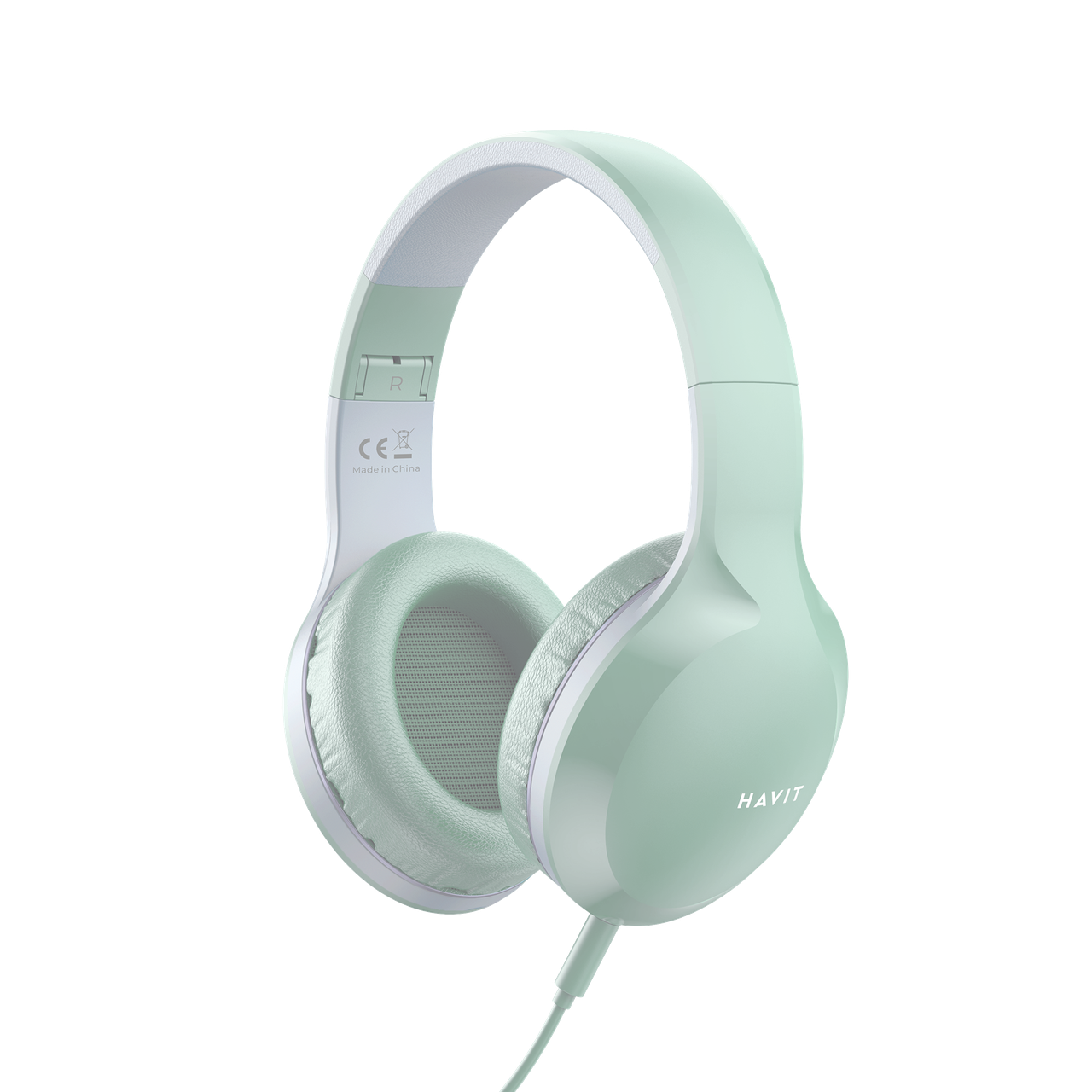Навушники дротові накладні HAVIT HV-H100d Green з мікрофоном, фото 1