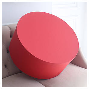 Кругла коробка d= 65 h= 30см червона