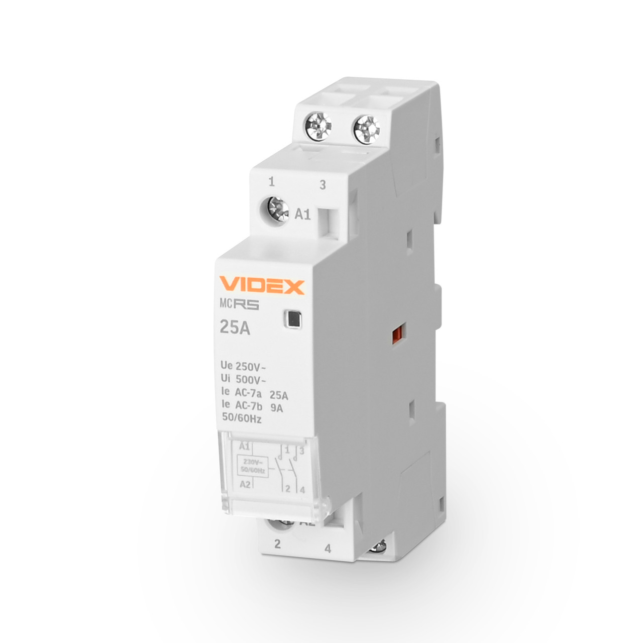 Модульний контактор 2п 25А 2НВ VF-RS-MC2O-25 VIDEX RESIST, фото 1
