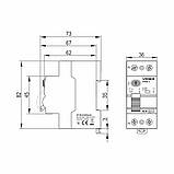 Диференційне реле VIDEX RESIST А 2п 30мА 10кА 40А, фото 4