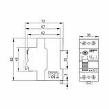 Диференційне реле VIDEX RESIST АС 2п 30мА 10кА 63А, фото 4