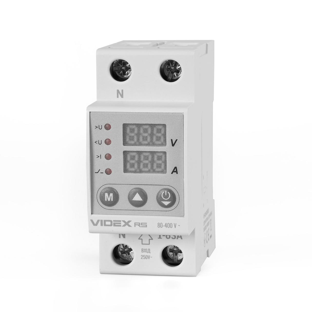 Реле контролю напруги та струму VIDEX RESIST 145-300В 1-63А, фото 1