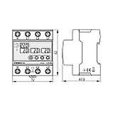 Трифазне реле контролю напруги та струму VIDEX RESIST 145-300В 1-63А, фото 3
