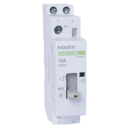 Модульний контактор з ручним керуванням Noark 16А 1NO+1NC 220-240V АС Ex9CH1611M 111611