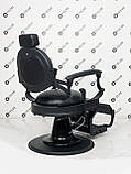 Чоловіче перукарське крісло Barber Cardinal Black, фото 4