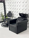 Чоловіче перукарське крісло Barber Cardinal Black, фото 7
