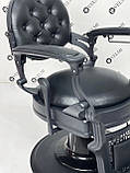 Чоловіче перукарське крісло Barber Cardinal Black, фото 9