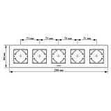 Рамка чорний алюміній на 5 місць горизонтальна VIDEX BINERA, фото 3