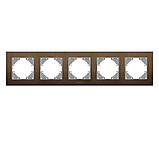 Рамка шоколадний алюміній на 5 місць горизонтальна VIDEX BINERA, фото 2