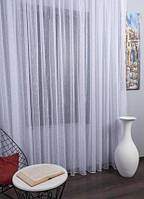 Готовая белая тюль лен 300Х270