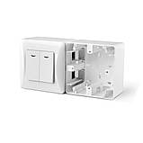 Коробка накладного монтажу одинарна біла VIDEX BINERA, фото 4