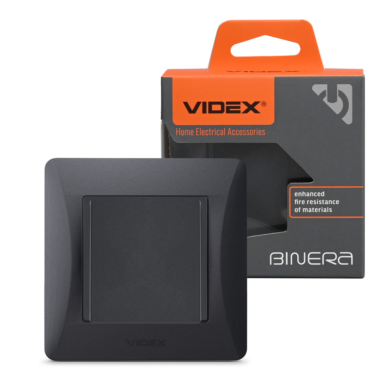 Кабельний вивід чорний графіт VIDEX BINERA, фото 1