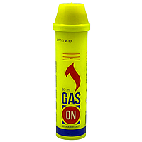 Газ пластиковий жовтий для запальничок BURN/GAS ON 90мл