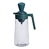 Пляшка для олії з дозатором 550 мл скляна пляшка для оливкової та соняшникової олії Зелена Lugi