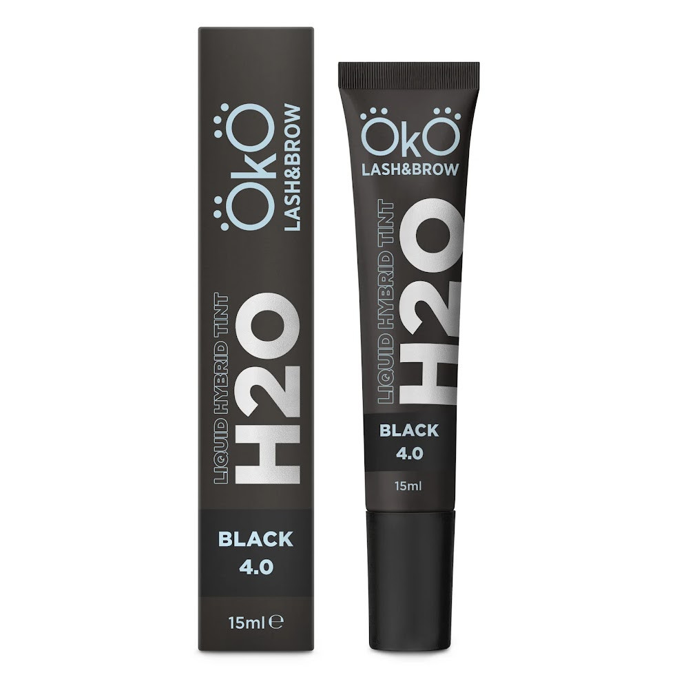 Фарба для брів та вій OKO Liquid Hybrid Tint H20 (15мл) - Black 4.0 (чорна)