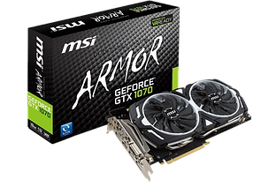 Відеокарта GeForce GTX 1070 8GB MSI Armor OC (GTX 1070 ARMOR 8G OC) Б/В