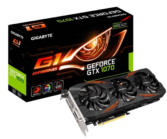 Відеокарта GeForce GTX 1070 8GB Gigabyte G1 Gaming rev.1.0 (GV-N1070G1 GAMING-8GD REV.1.0) Б/В