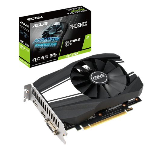 Відеокарта GeForce GTX 1660 Super 6GB Asus Phoenix OC (PH-GTX1660S-O6G) Б/В