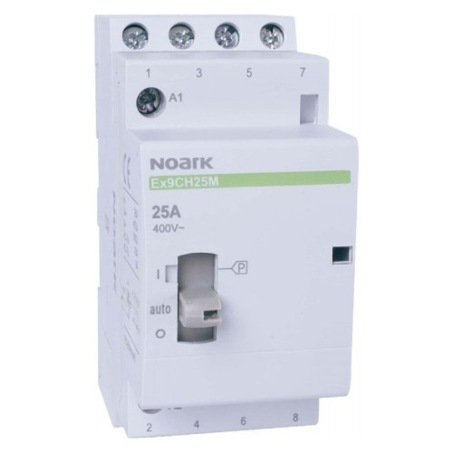 Модульний контактор з ручним керуванням Noark 25А 2NO + 2NC 220-240V АС Ex9CH2522M 111655