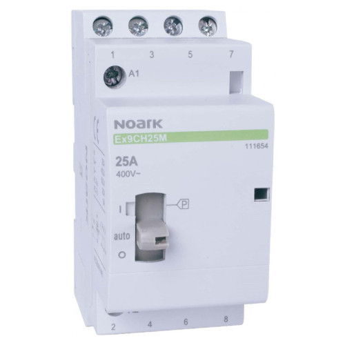 Модульний контактор з ручним керуванням Noark 25А 4NO 220-240V АС Ex9CH2540M 111654