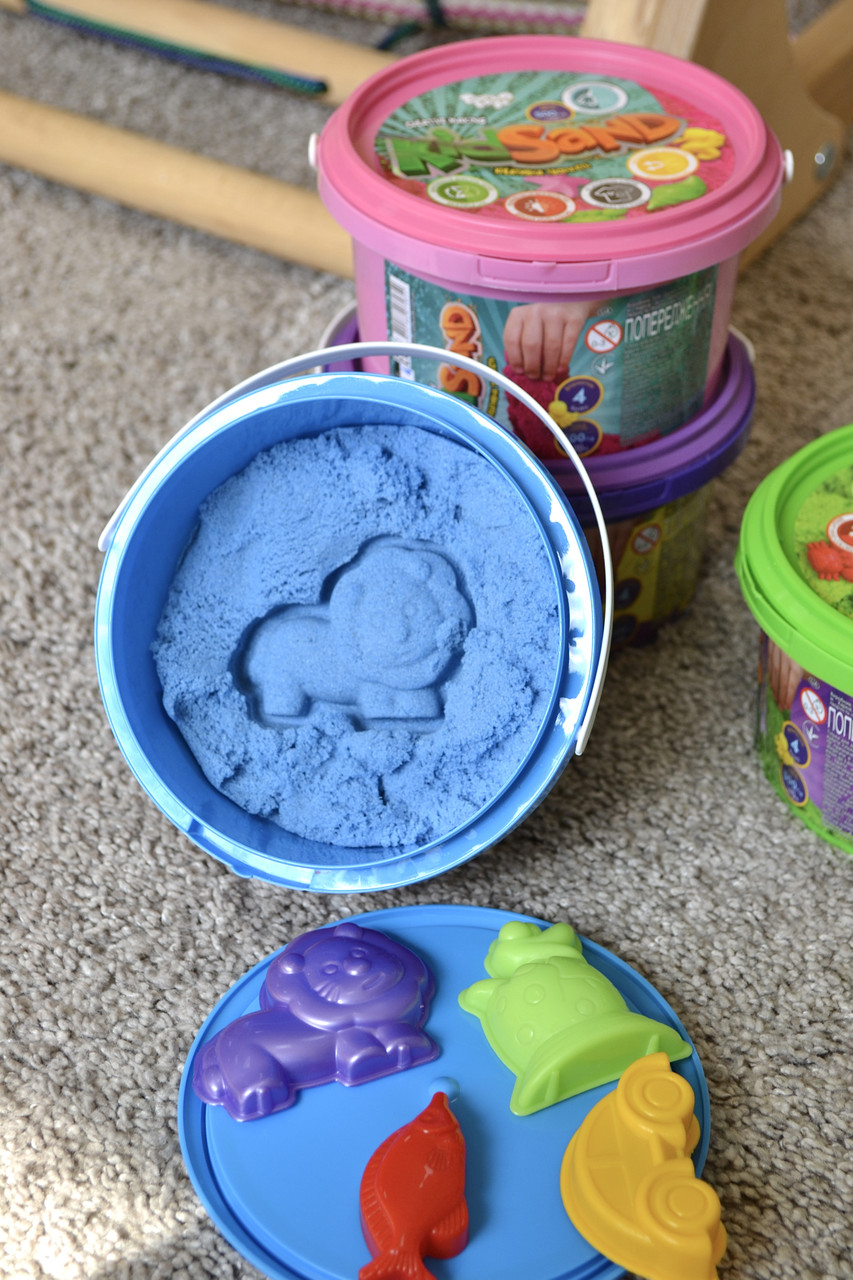 Пісок кінетичний KidSand Danko Toy 500 г у відерці