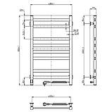 Рушникосушарка електрична 480х800 NAVIN Авангард Sensor з таймером права, біла, гарантія, фото 6