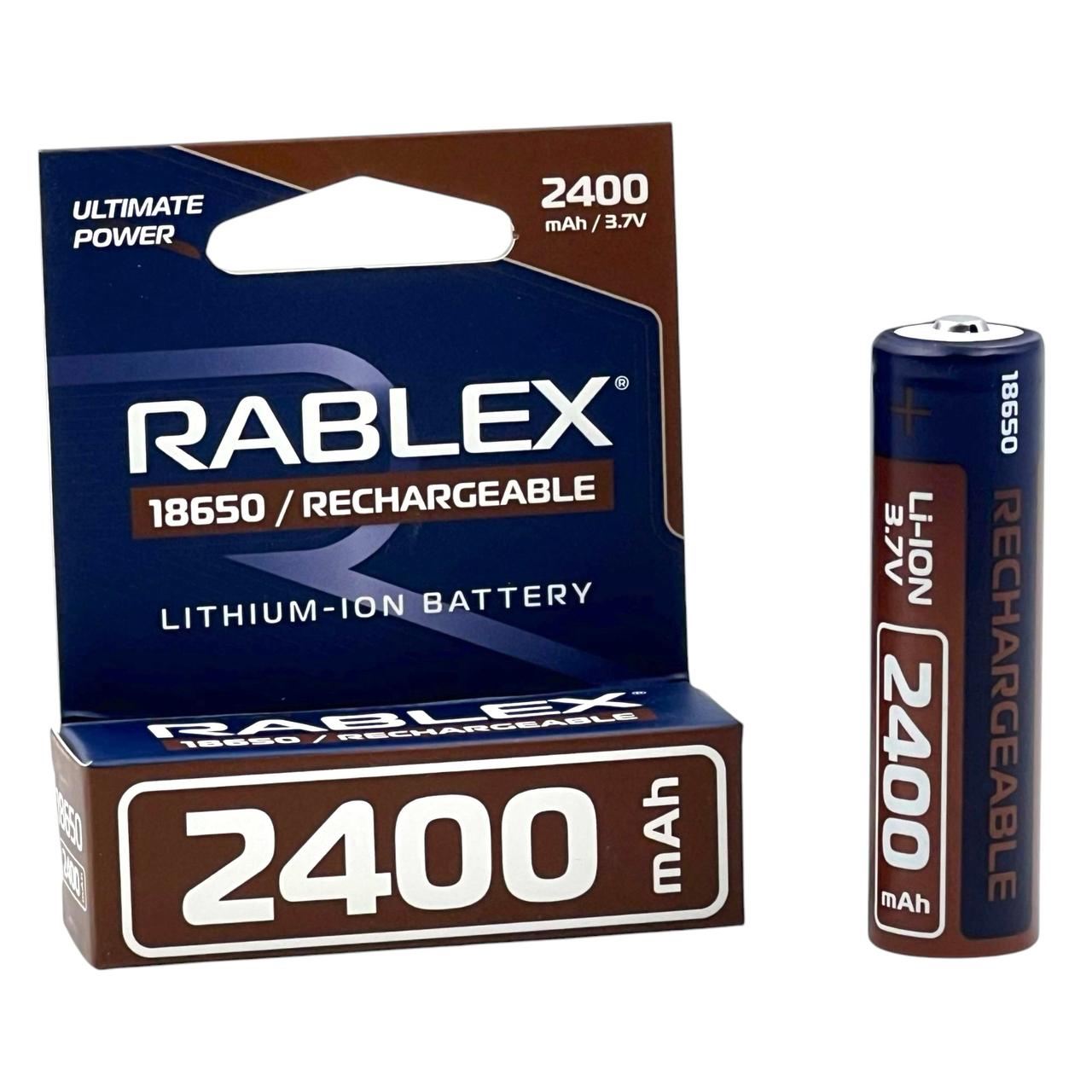 Акумулятор Rablex Li-Ion 18650 2400mAh (без захисту) коричневий