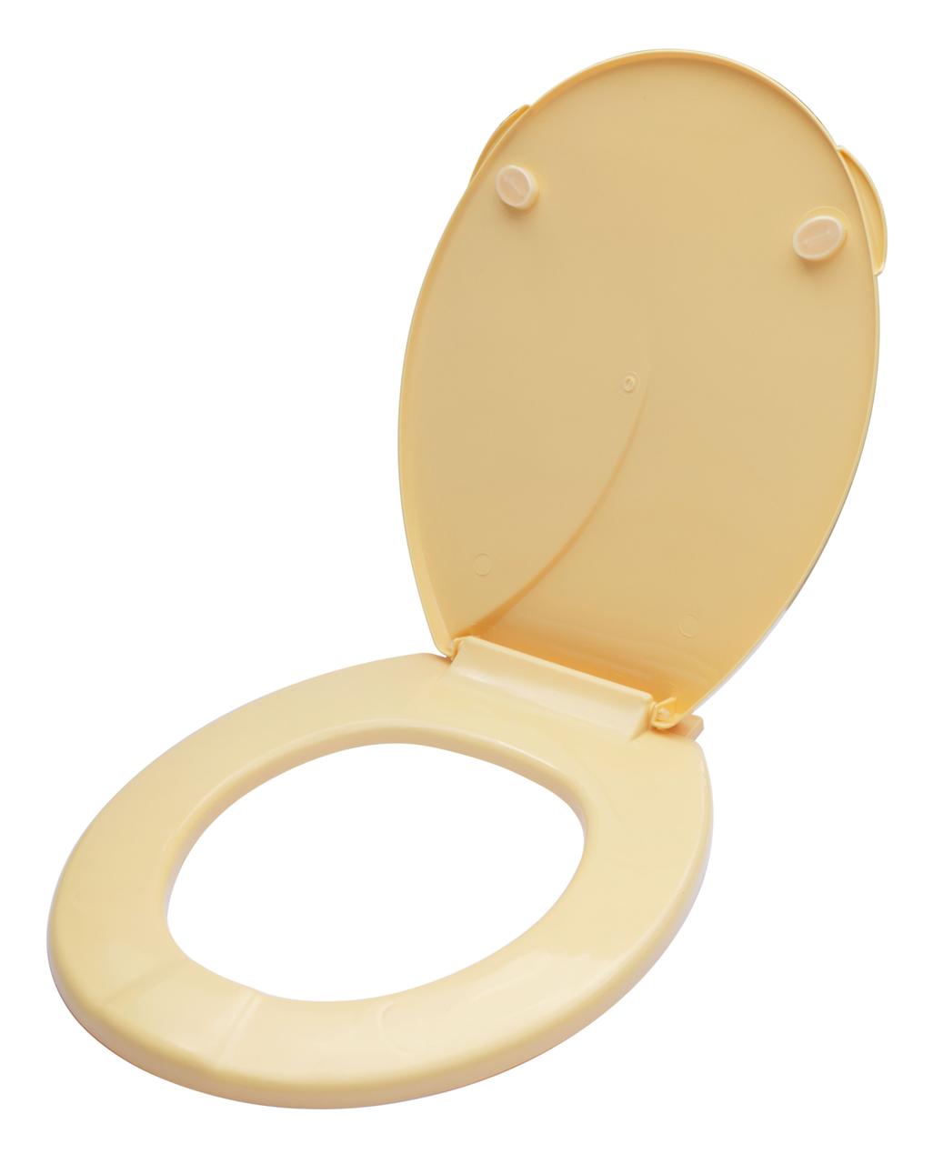 Сидіння для унітазу пластикове бежеве 37*44*3 см (Юніпласт)