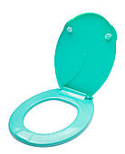 Сидіння для унітазу пластикове бірюзове 37*44*3 см (Юніпласт)