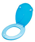 Сидіння для унітазу пластикове блакитне 37*44*3 см (Юніпласт)