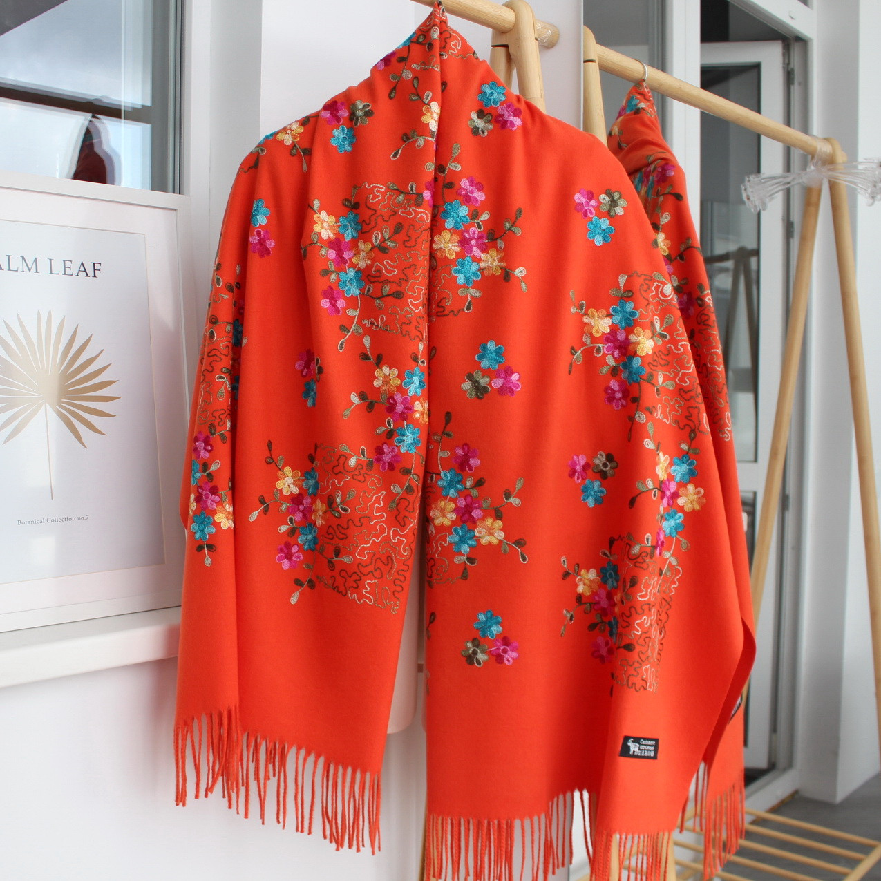Кашеміровий шарф "Магія природи" помаранчевий 134012, фото 1
