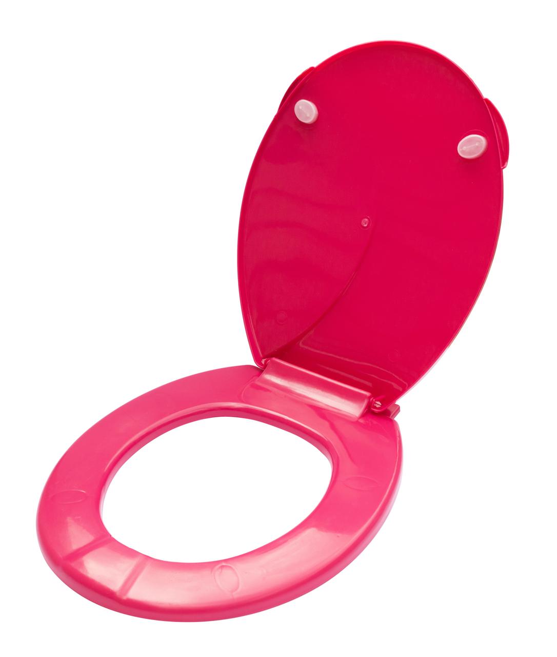 Сидіння для унітазу пластикове малинове 37*44*3 см (Юніпласт)