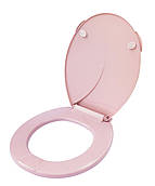 Сидіння для унітазу пластикове рожеве 37*44*3 см (Юніпласт)