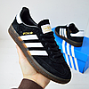 Жіночі кросівки Adidas Handball Spezial black white gum кеди Адідас Спеціал Спешл чорно-білі замшеві для підлітків, фото 5