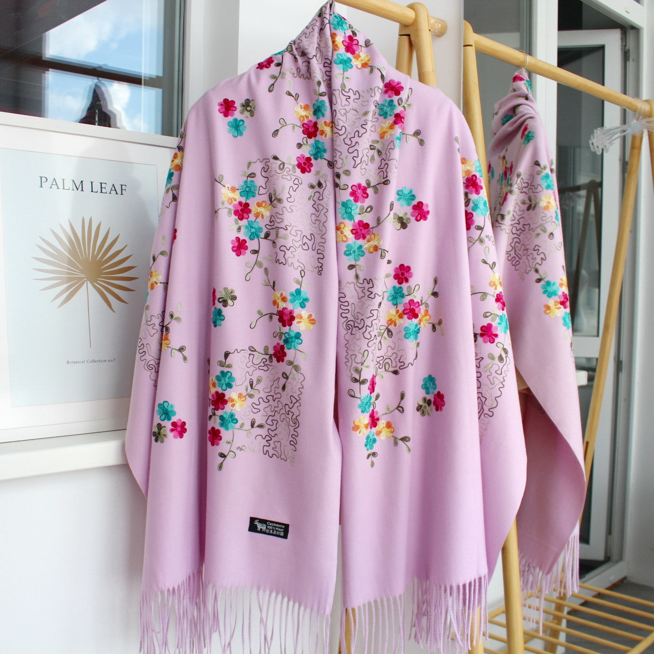 Кашеміровий шарф "Магія природи" бузковий 134016, фото 1