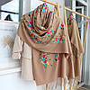 Кашеміровий шарф "Магія природи" кофейний 134017, фото 2